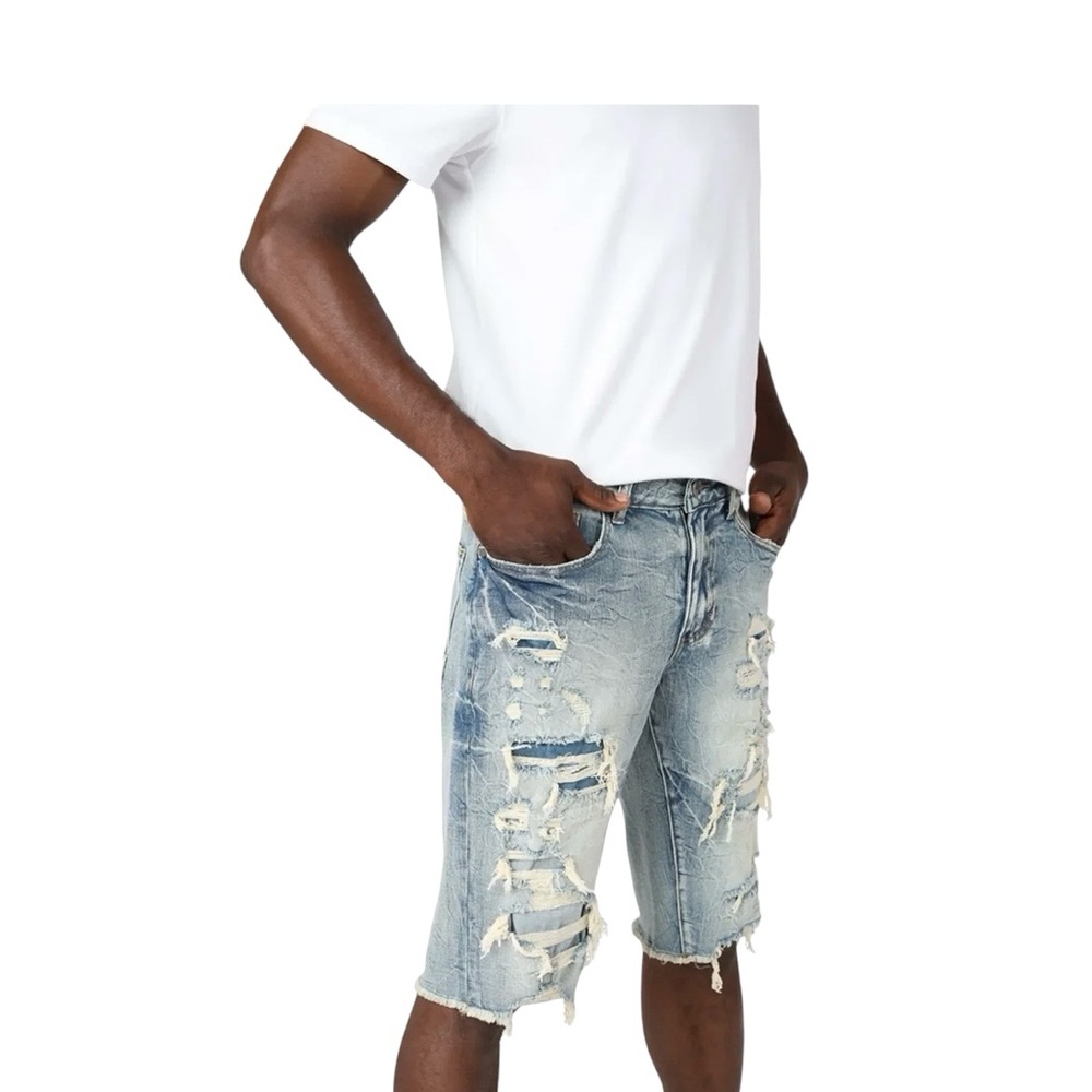 Smoke Rise Men's Denim Distressed Jean Shorts in size 32